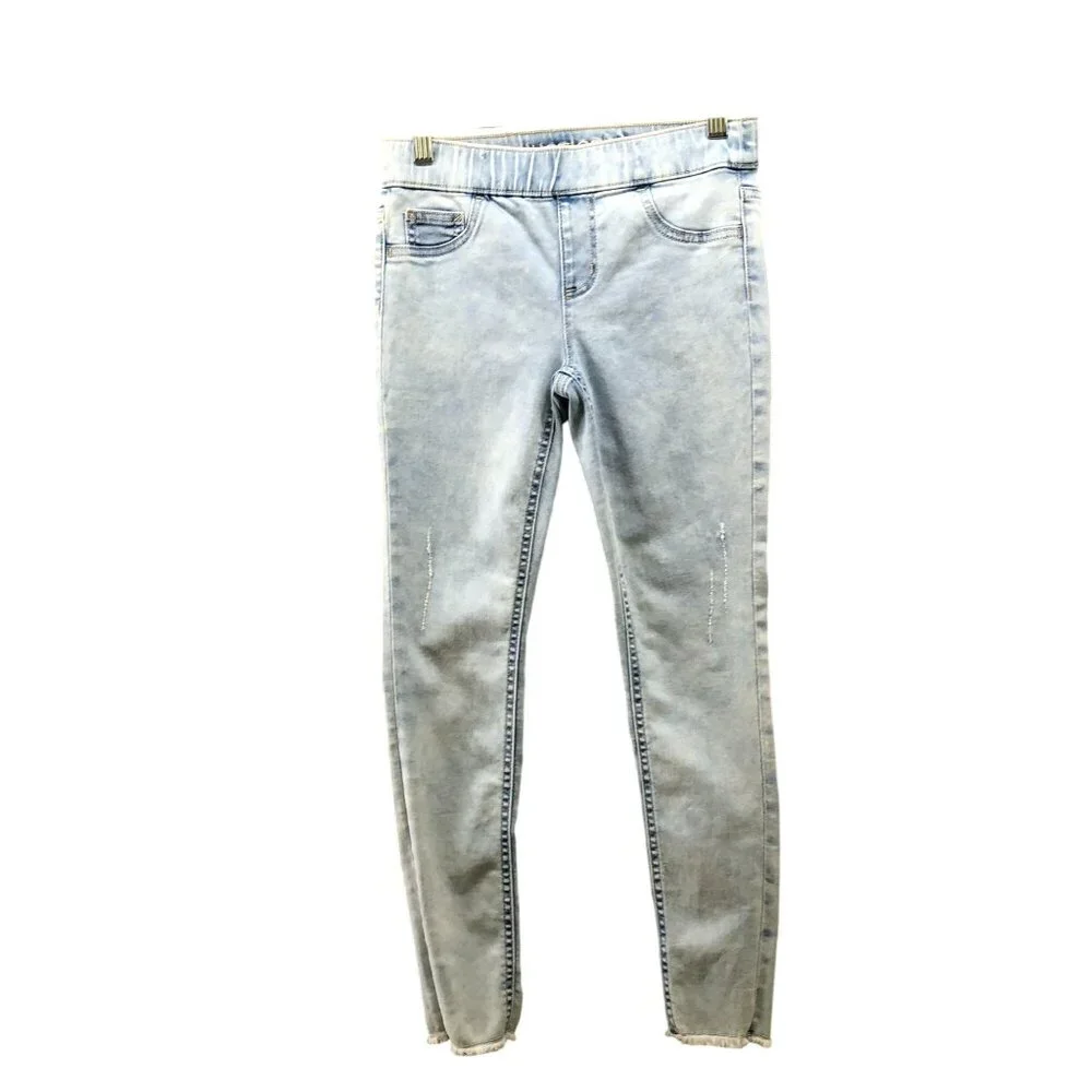 Justice Girls Size 12 Legging‎ Jeans Blue Light Wash Pull On Jegging Skinny